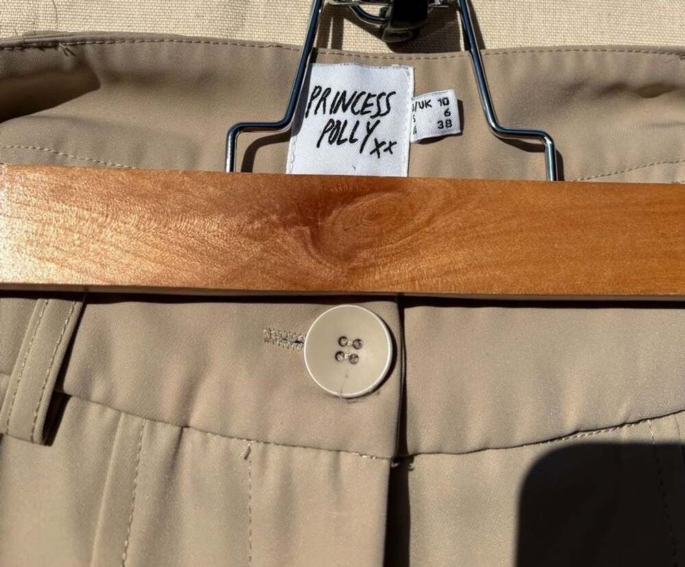 Princess Polly Khaki Pleated Pants Size 6